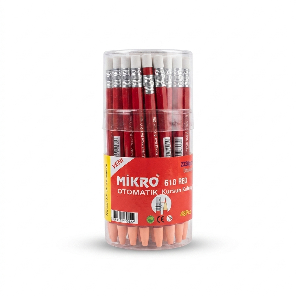 MİKRO 2 MM KIRMIZI KALEM 48 Lİ