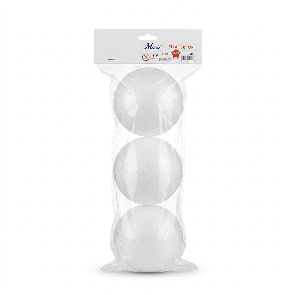 MASİS 10 CM 3 LÜ STRAFOR KÖPÜK TOP