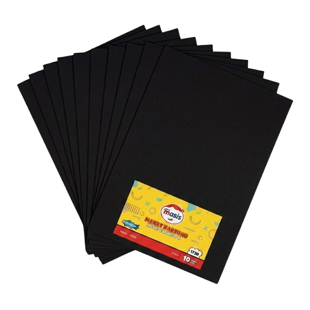 MASİS MAKET KARTONU SİYAH 10 LU