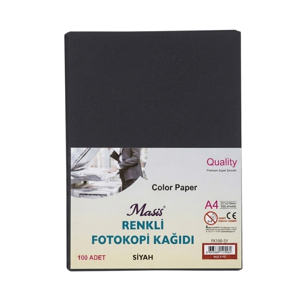 MASİS SİYAH RENKLİ FOTOKOPİ KAĞIDI 100 LÜ