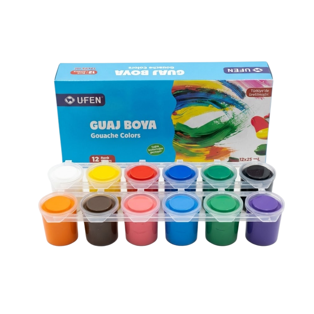 UFEN GUAJ BOYA 12 RENK 25 MM