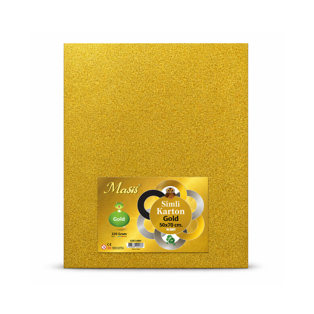 MASİS 50X70 GOLD SİMLİ KARTON 330 GR 10 LU