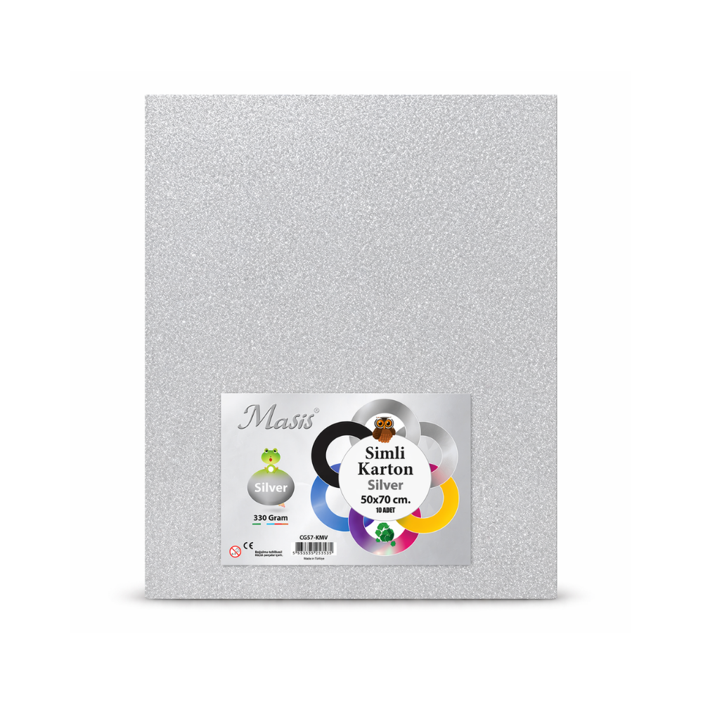 MASİS 50X70 SİLVER SİMLİ KARTON 330 GR 10 LU