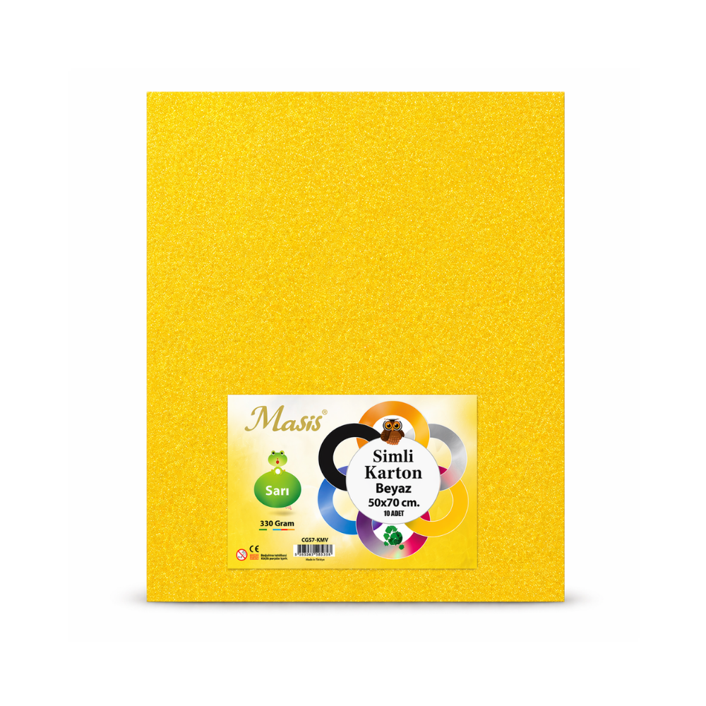 MASİS 50X70 SARI SİMLİ KARTON 330 GR 10 LU