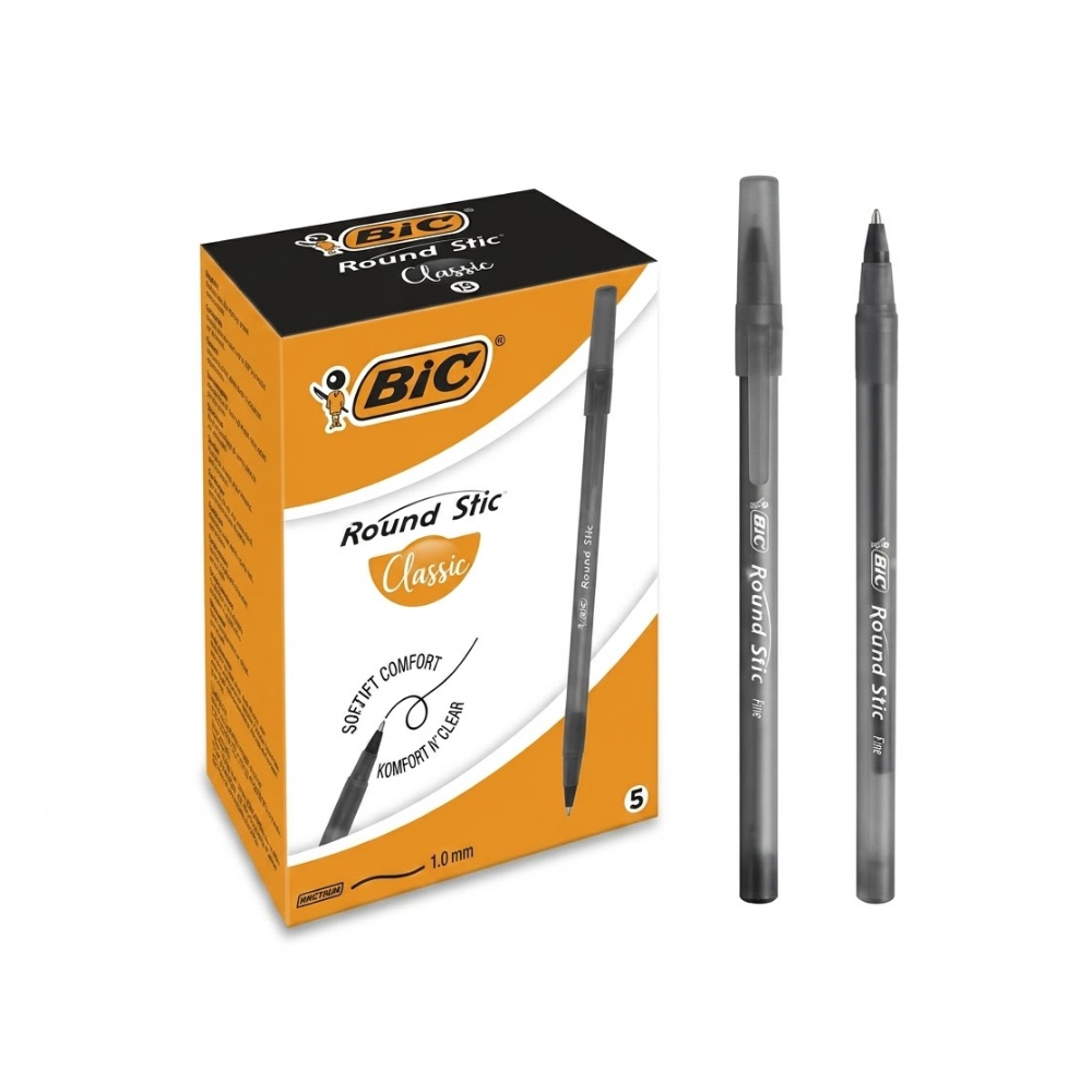 BİC ROUND TÜKENMEZ KALEM SİYAH 60 LI