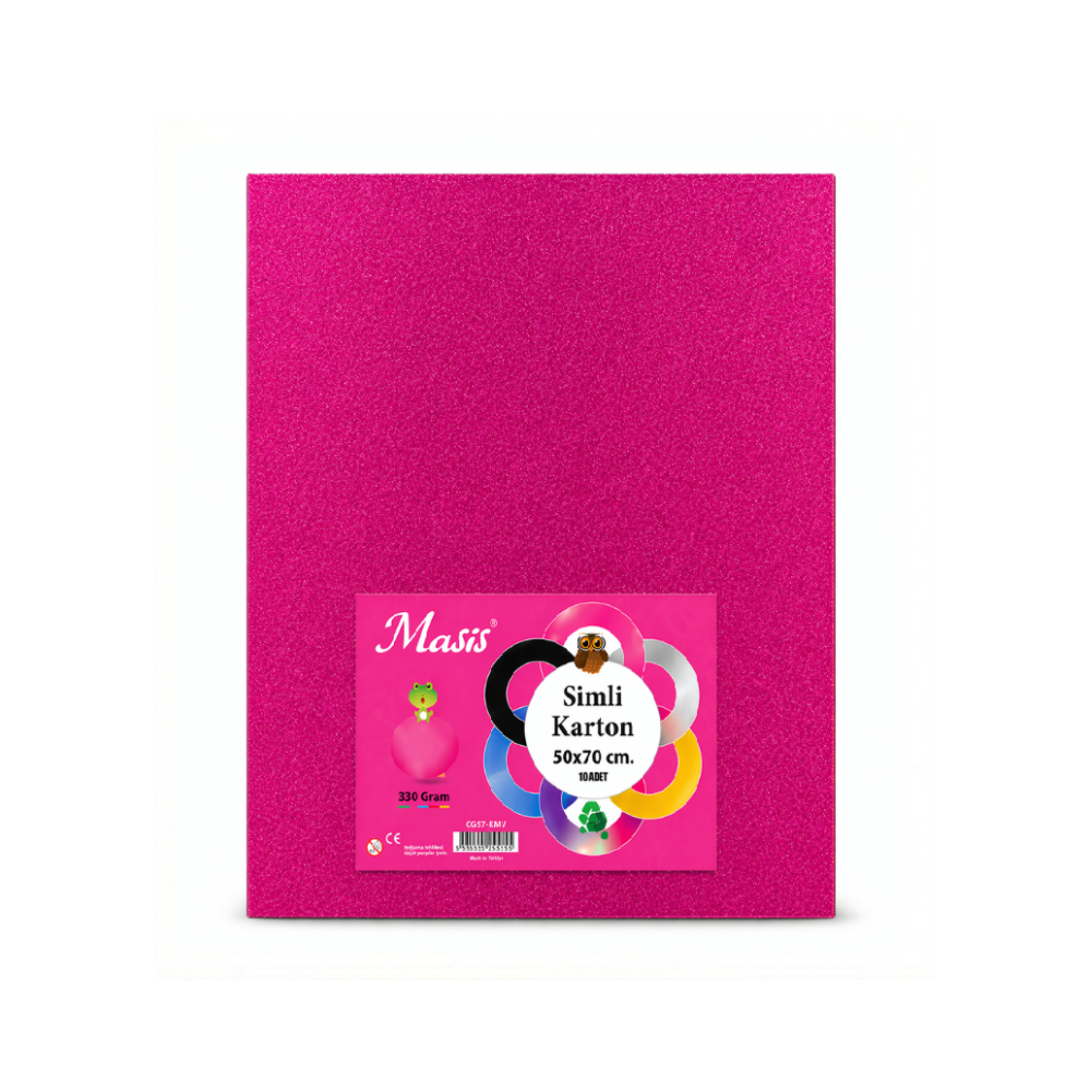 MASİS 50X70 FUŞYA SİMLİ KARTON 330 GR 10 LU
