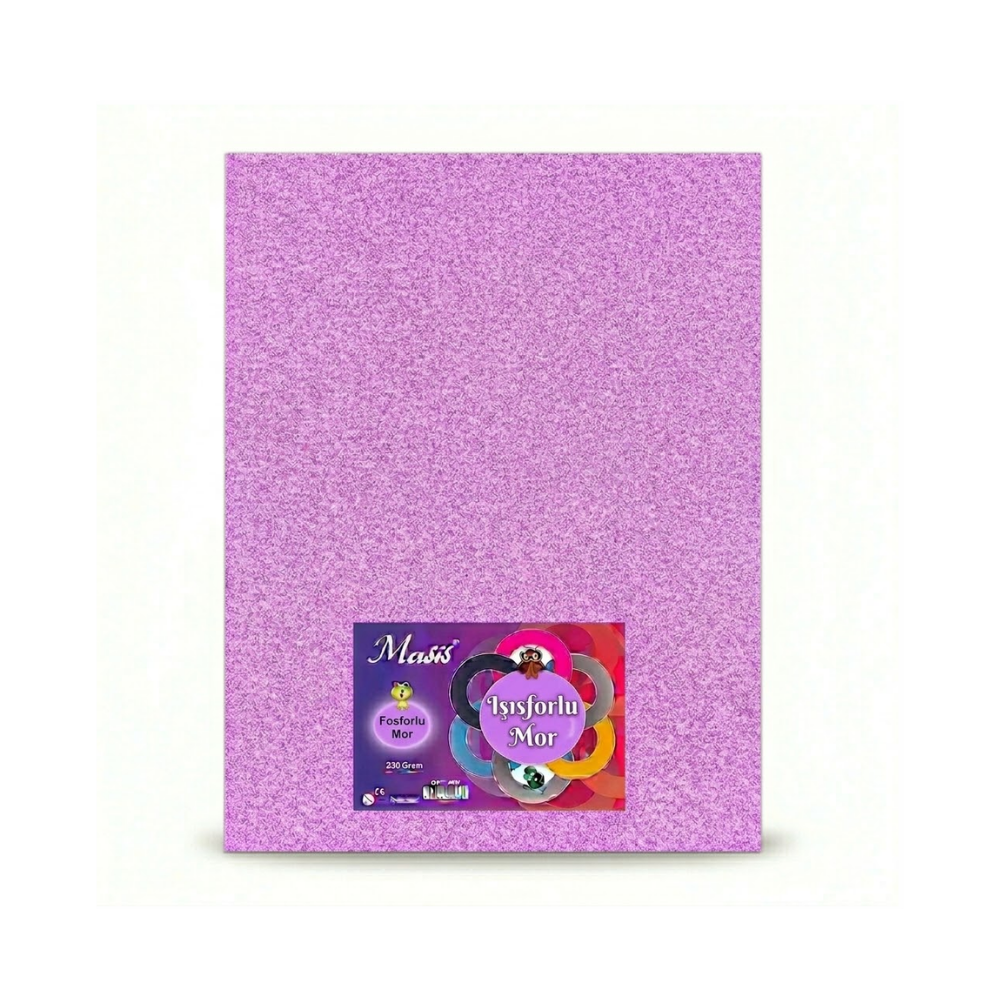 MASİS 50X70 FOSFORLU MOR SİMLİ KARTON 330 GR 10 LU