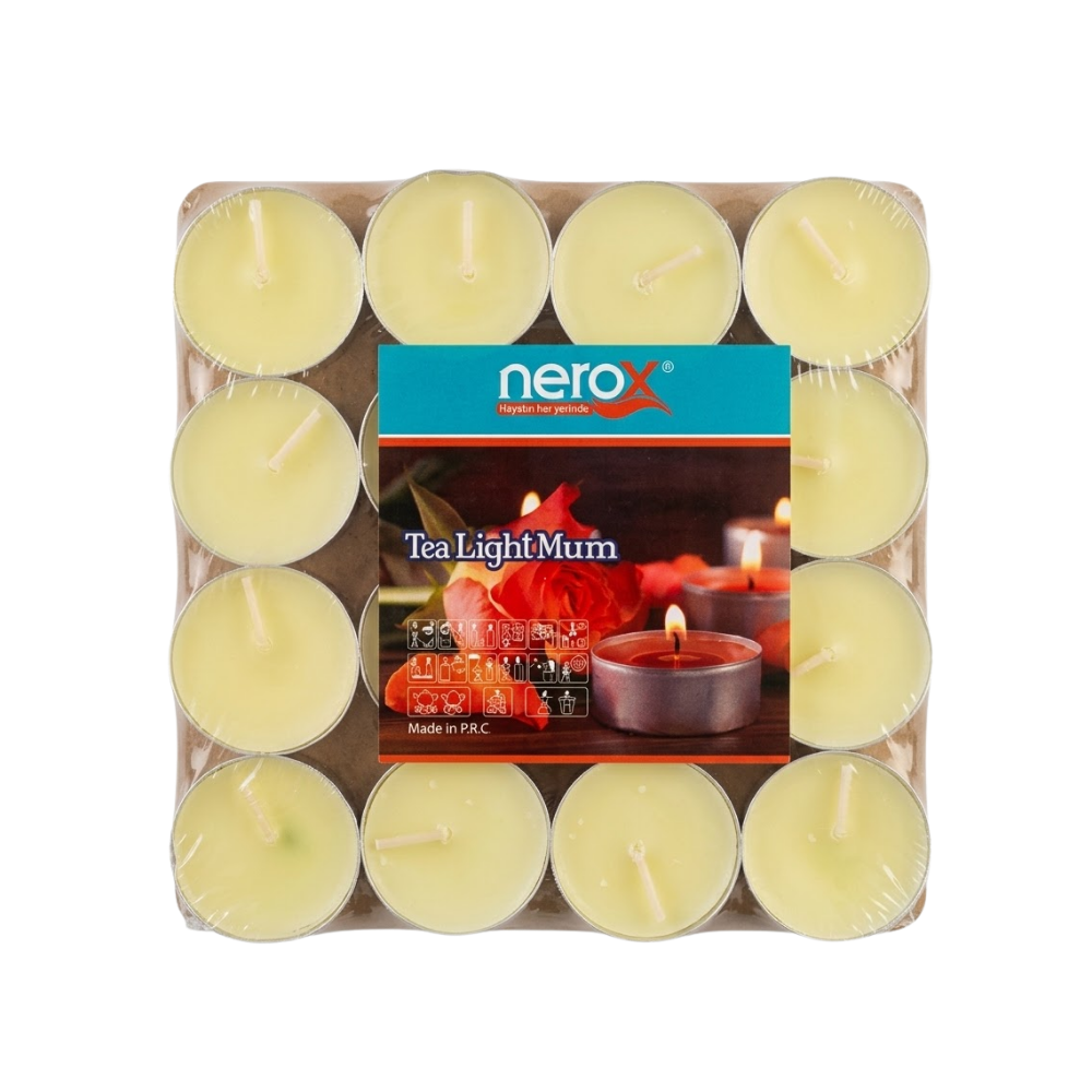 NEROX BEYAZ MUM TEALİGHT 5 GR YUV. 16 LI NRX-38B
