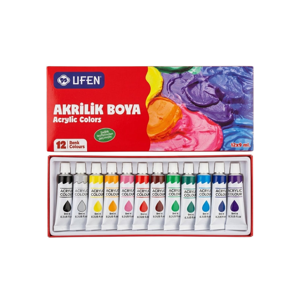 UFEN AKRİLİK BOYA TÜP 12 RENK
