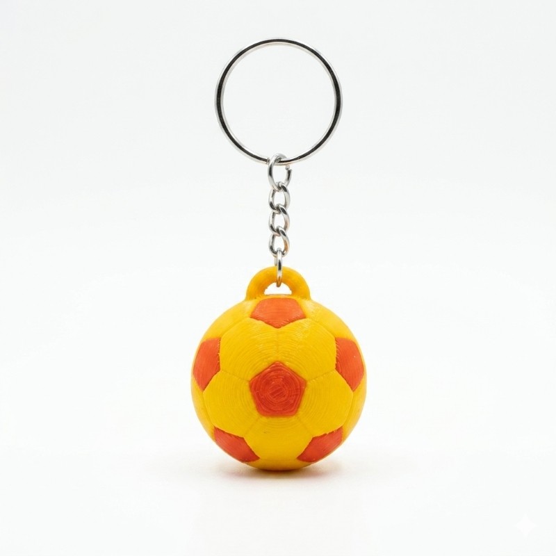 FUTBOL TOPU SARI KIRMIZI ANAHTARLIK