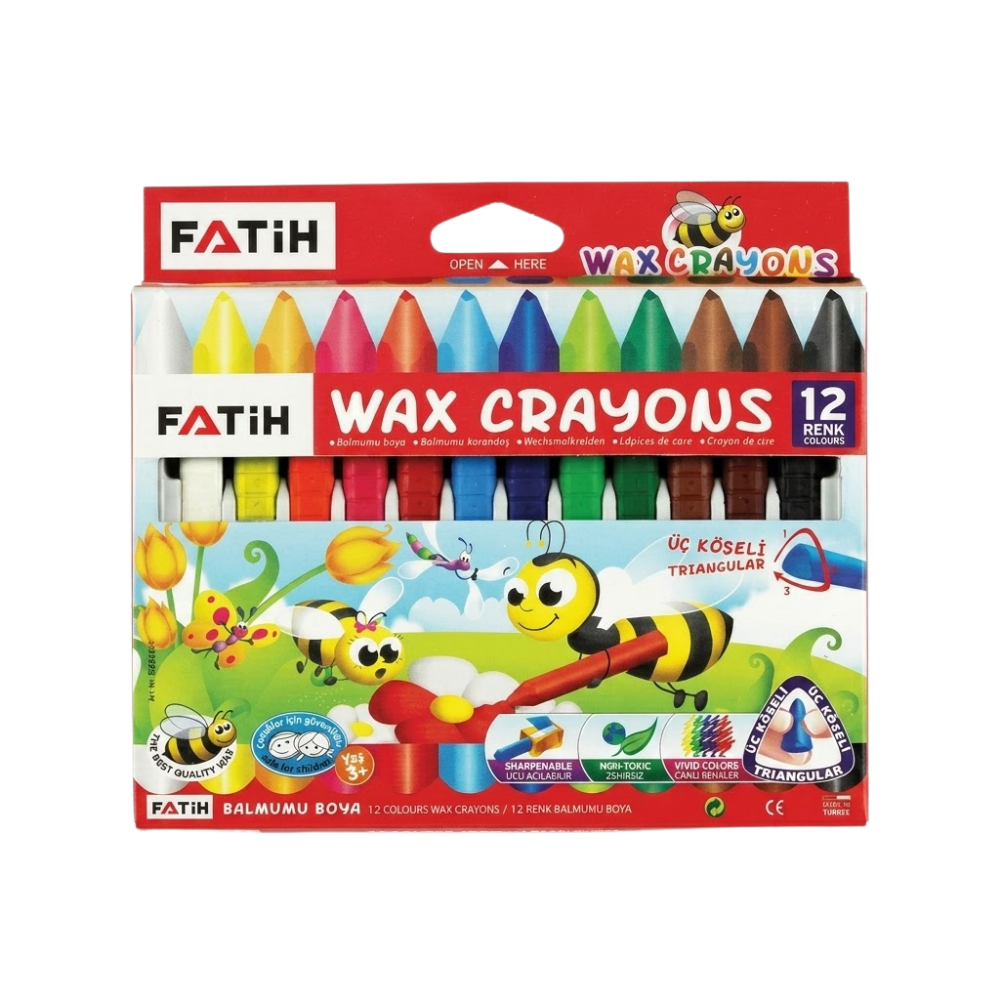 FATİH MUM BOYA 50290 CRAYON ÜÇGEN 12 RENK 24 LÜ