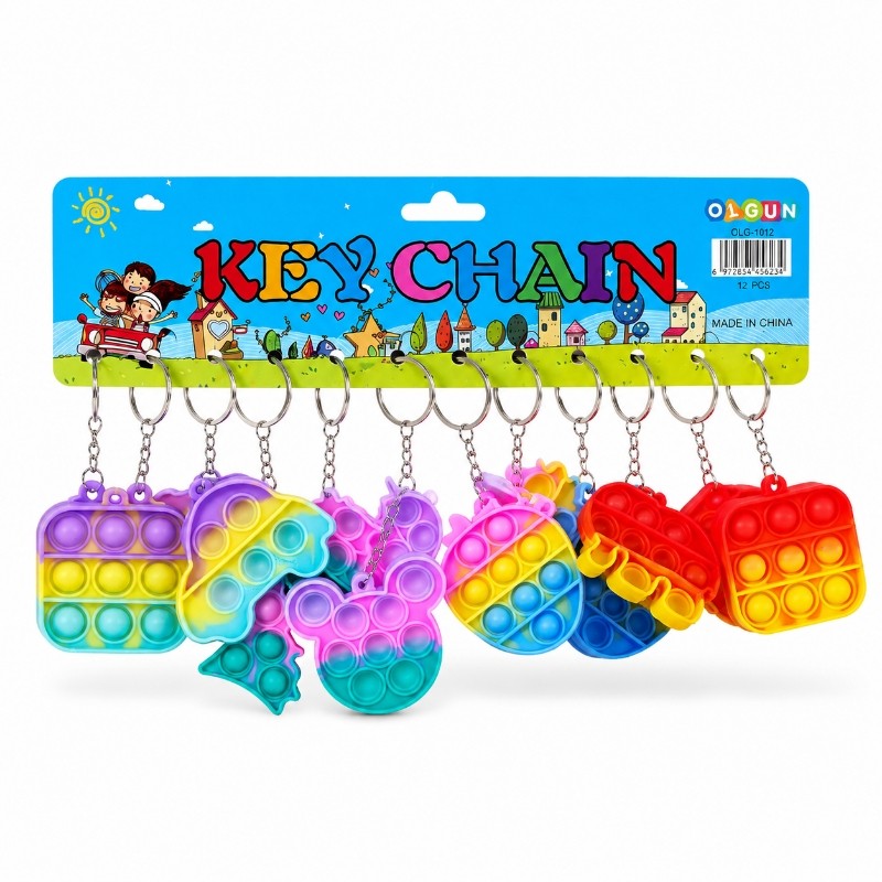 OLGUN POP İT ANAHTARLIK 12 Lİ