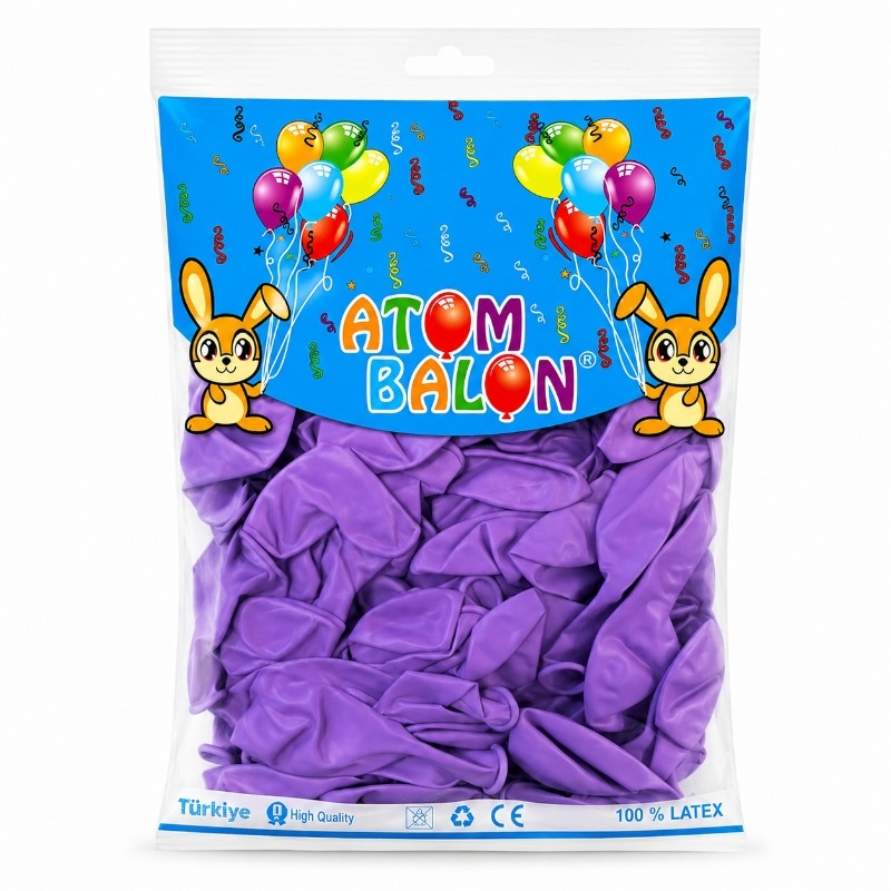 ATOM LİLA BALON 100 LÜ