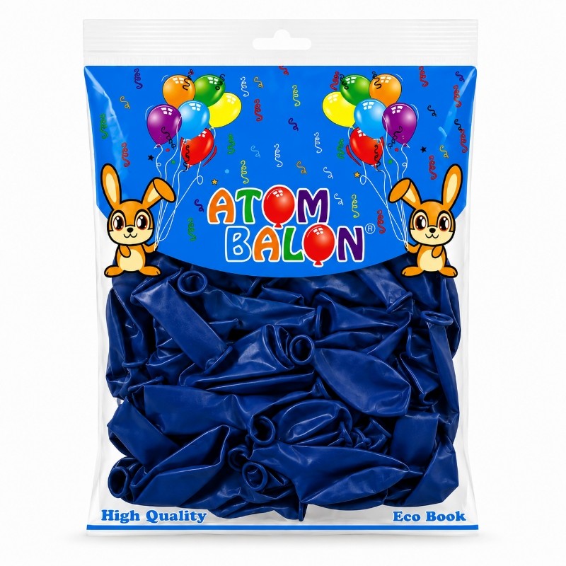 ATOM KOYU MAVİ BALON 100 LÜ