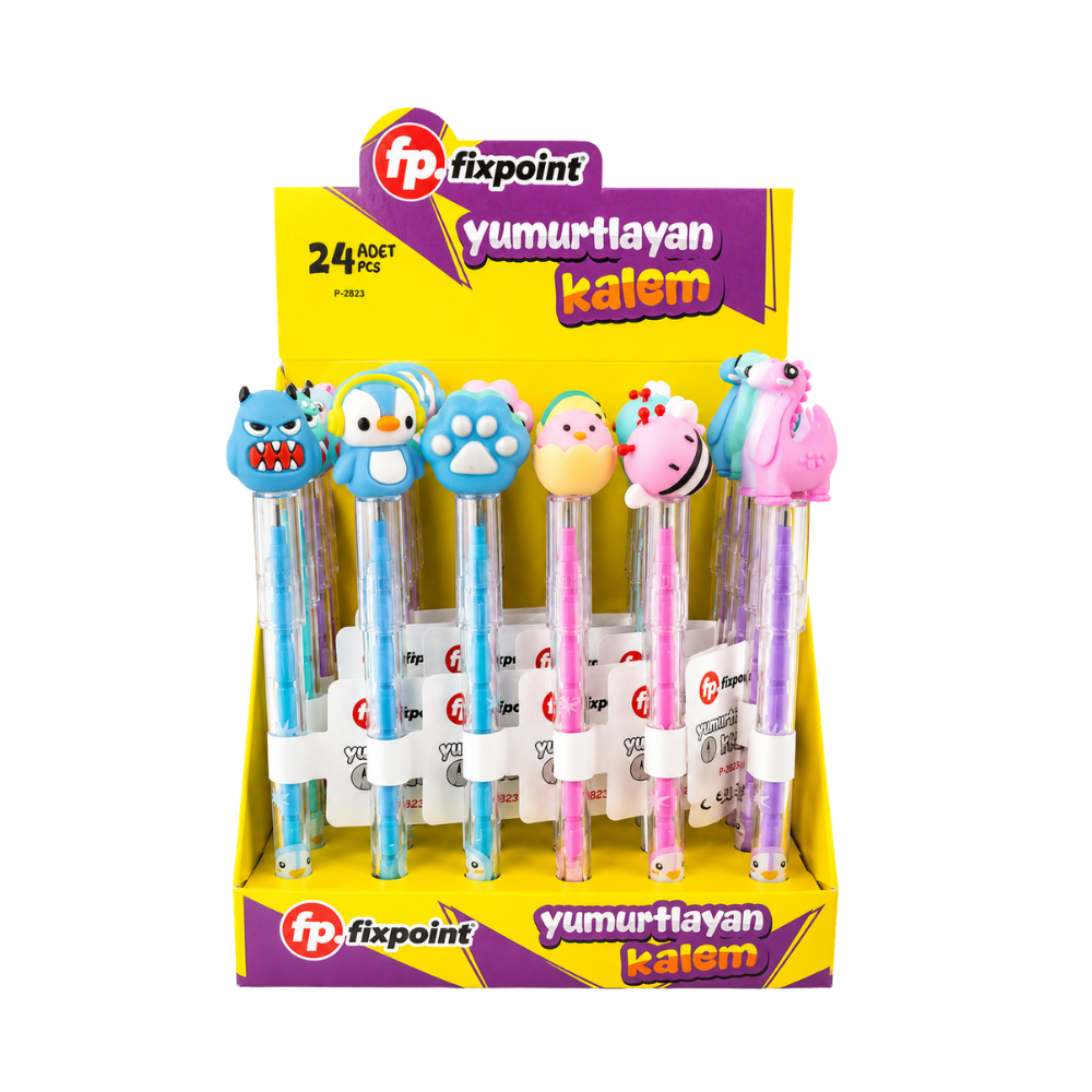 FİXPOİNT YUMURTLAYAN KALEM FİGÜRLÜ BAŞLIK P-2823 24 LÜ