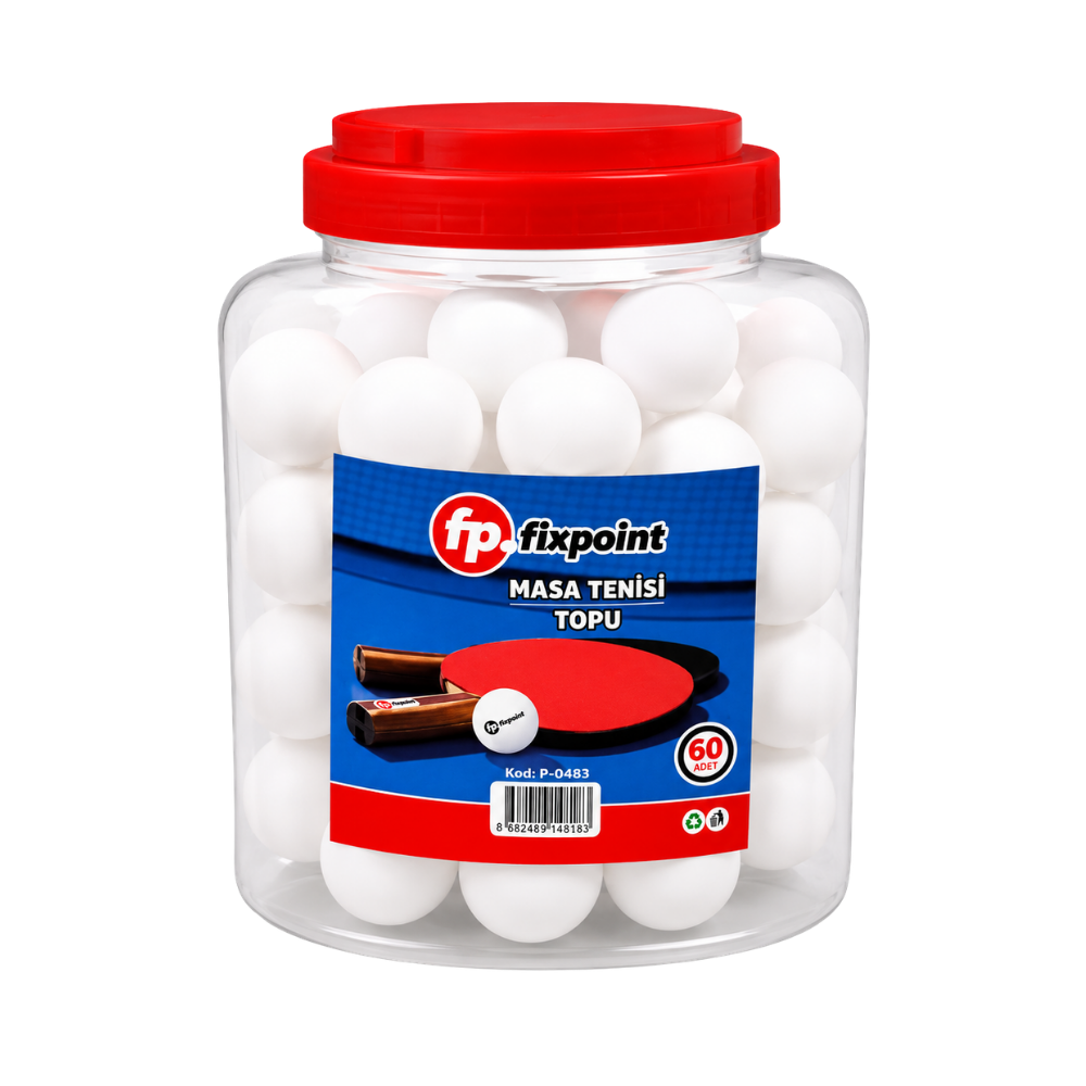 FİXPOİNT MASA TENİSİ TOPU BEYAZ 60 LI P-0483