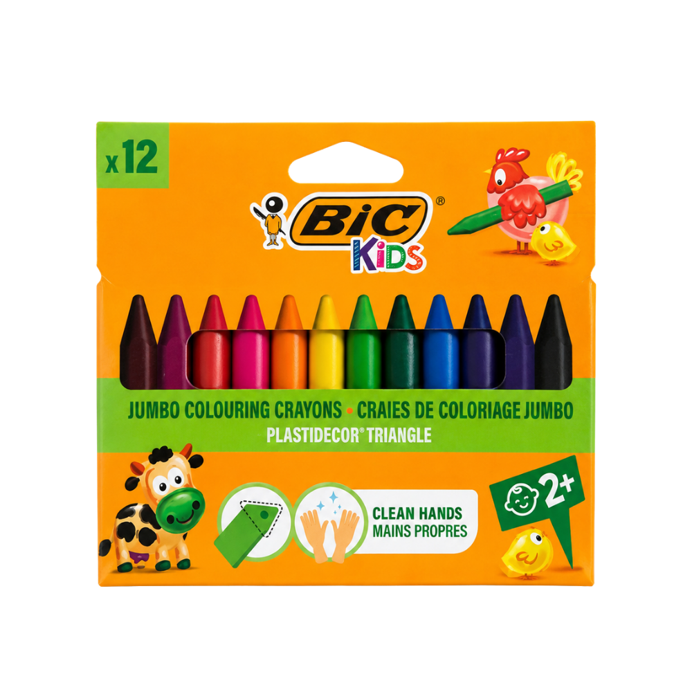 BİC 12 Lİ PASTEL ÜÇGEN BOYA KALEMİ PLASTİDECOR TRİANGLE