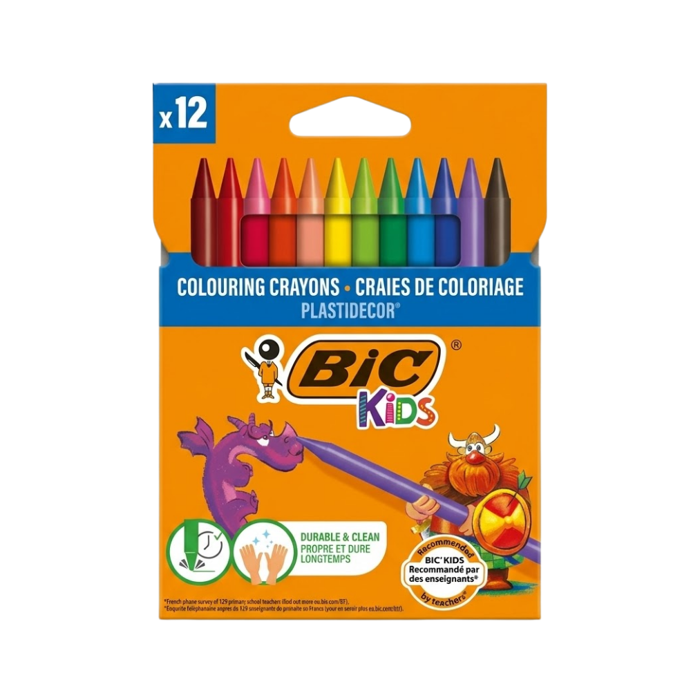 BİC 12 Lİ SİLİNEBİLİR PASTEL BOYA KALEMİ PLASTİDECOR