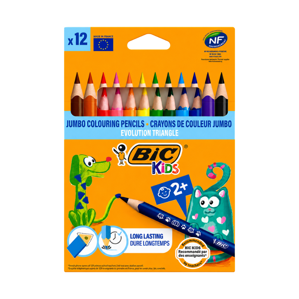 BİC 12 Lİ JUMBO KURU BOYA KALEMİ EVOLUTİON