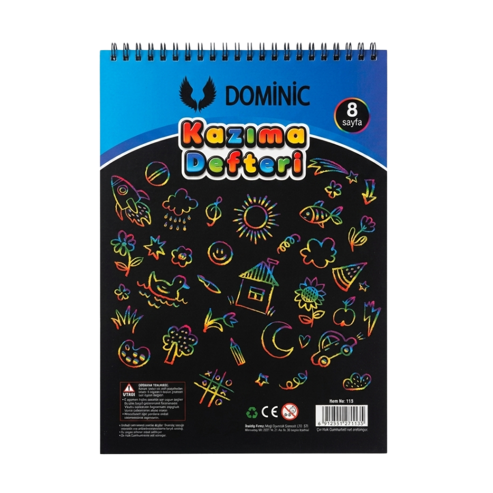 DOMİNİC A4 KAZIMA DEFTERİ 8 SAYFA 10 LU