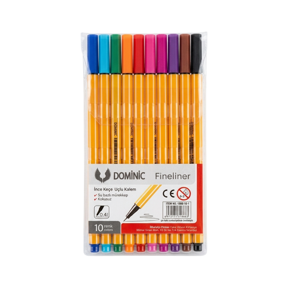DOMİNİC FİNELİNER 10 RENK 12 Lİ 1866