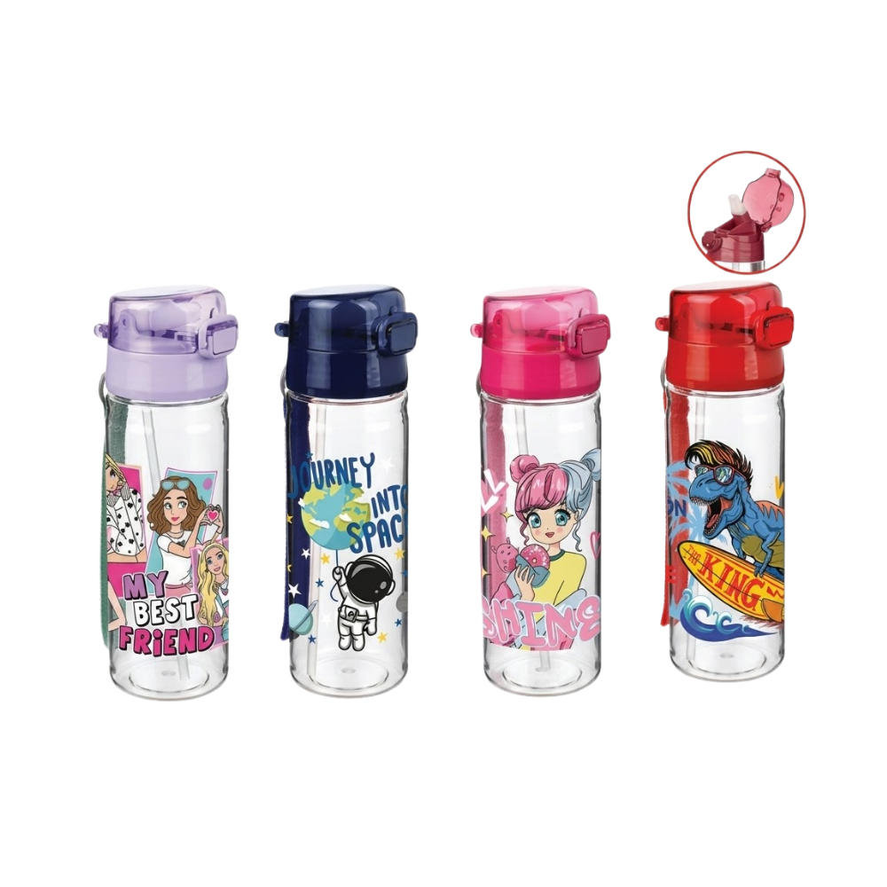 FİXPOİNT FOX PİPETLİ DESENLİ MATARA 500 ML P-7086 12 Lİ