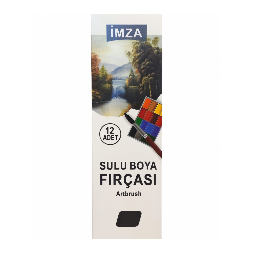 İMZA 5 NO SULU BOYA FIRÇASI 12 Lİ