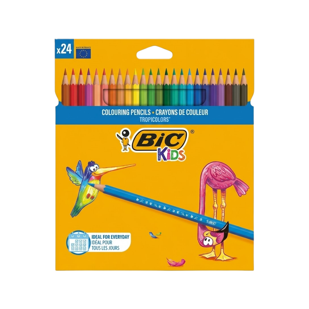 BİC 24 LÜ KURU BOYA KALEMİ TRİPOCOLOUR
