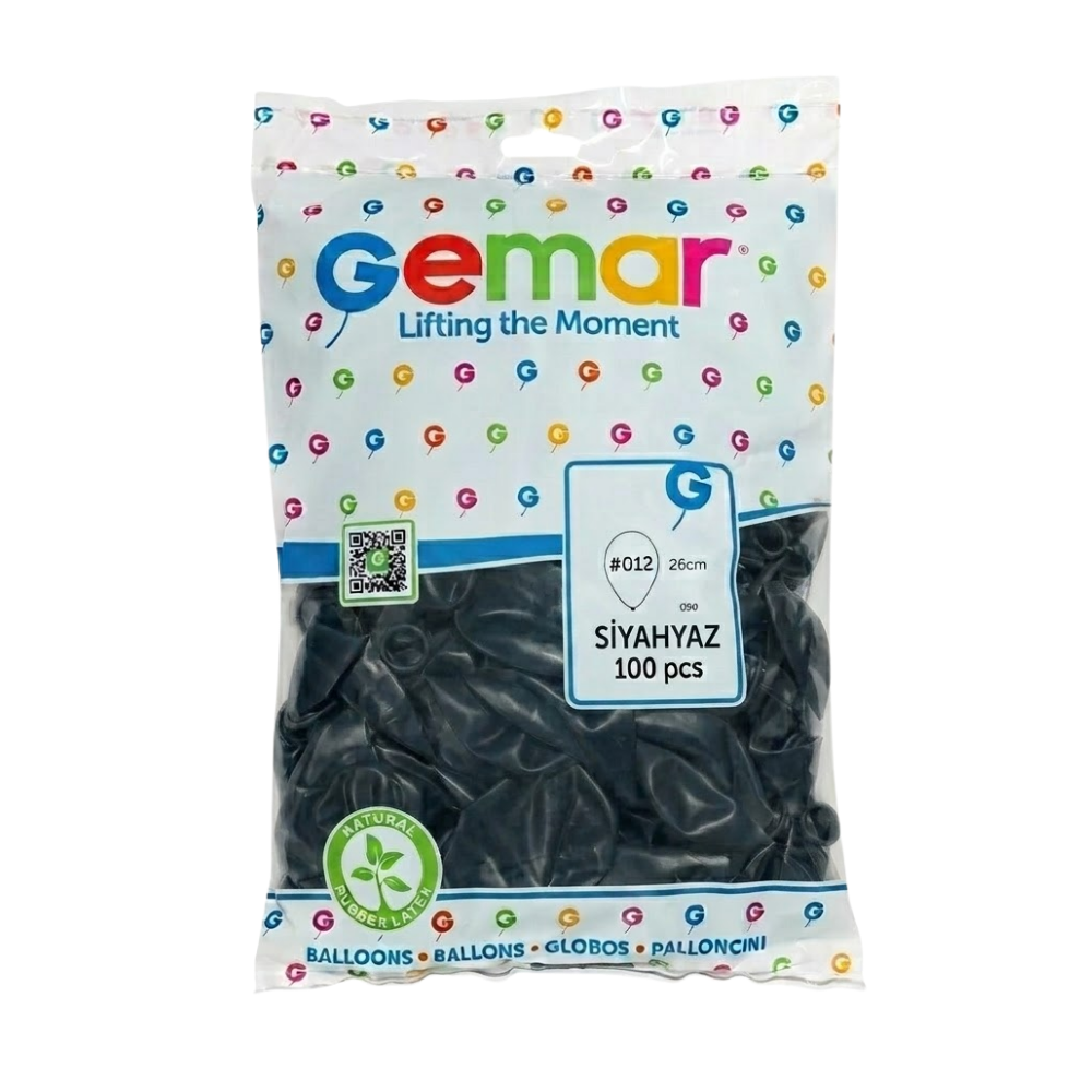 GEMAR SİYAH BALON 100 LÜ 014