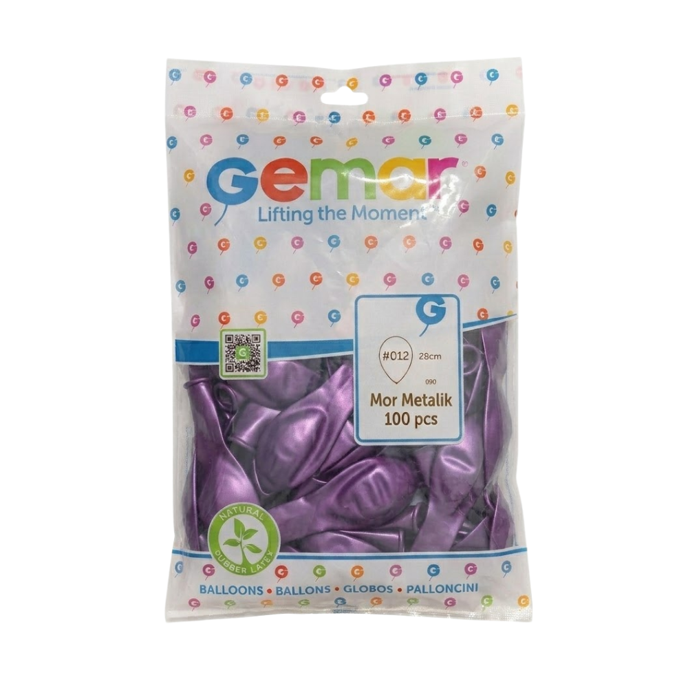GEMAR METALİK MOR BALON 100 LÜ 034