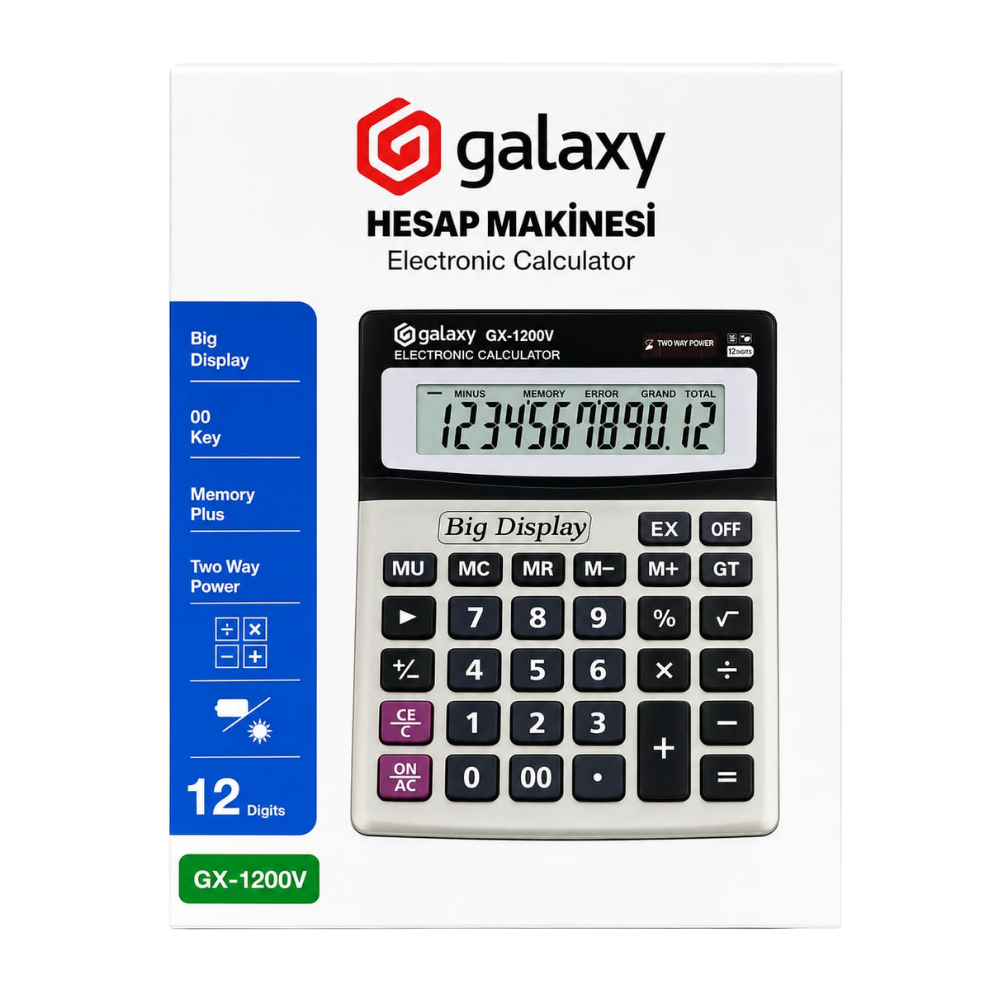 GALAXY GX-1200V-1 HESAP MAKİNESİ