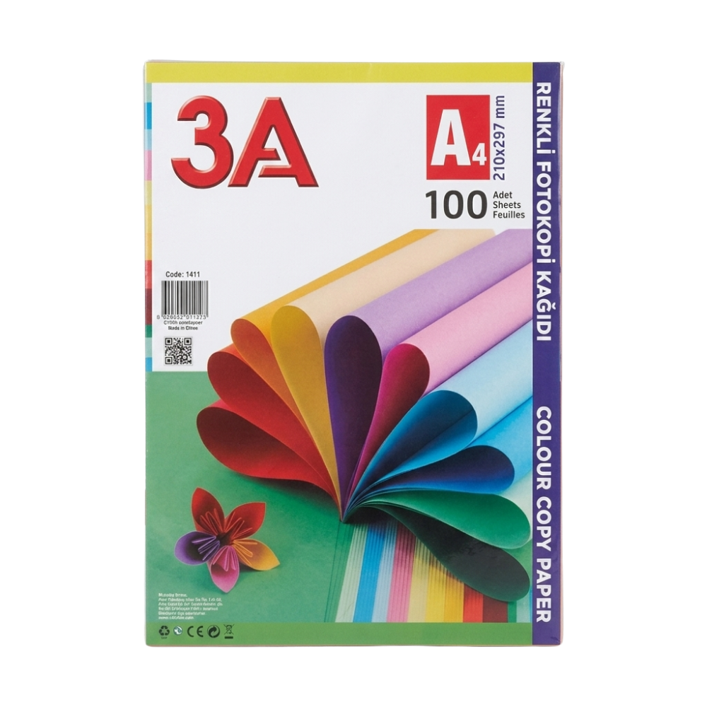 3A RENKLİ A4 FOTOKOPİ KAĞIDI 1411