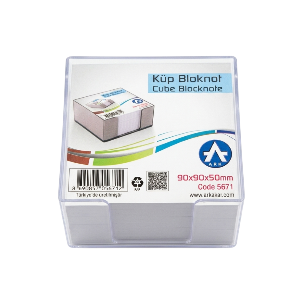 ARK KÜP PLASTİK KAPTA BLOKNOT 5671