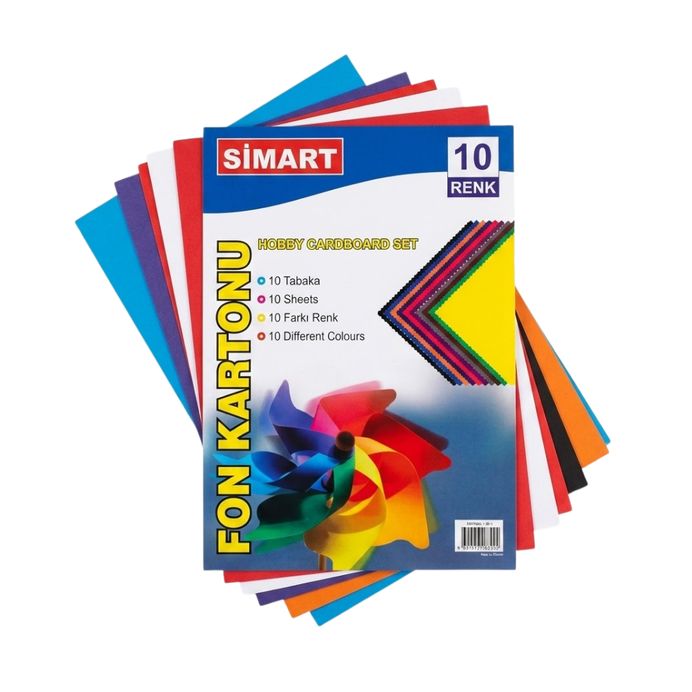 SİMART FON KARTONU 10 RENK