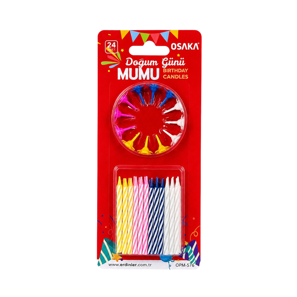 OSAKA PASTA DOĞUM GÜNÜ MUMU 24 LÜOPM-576