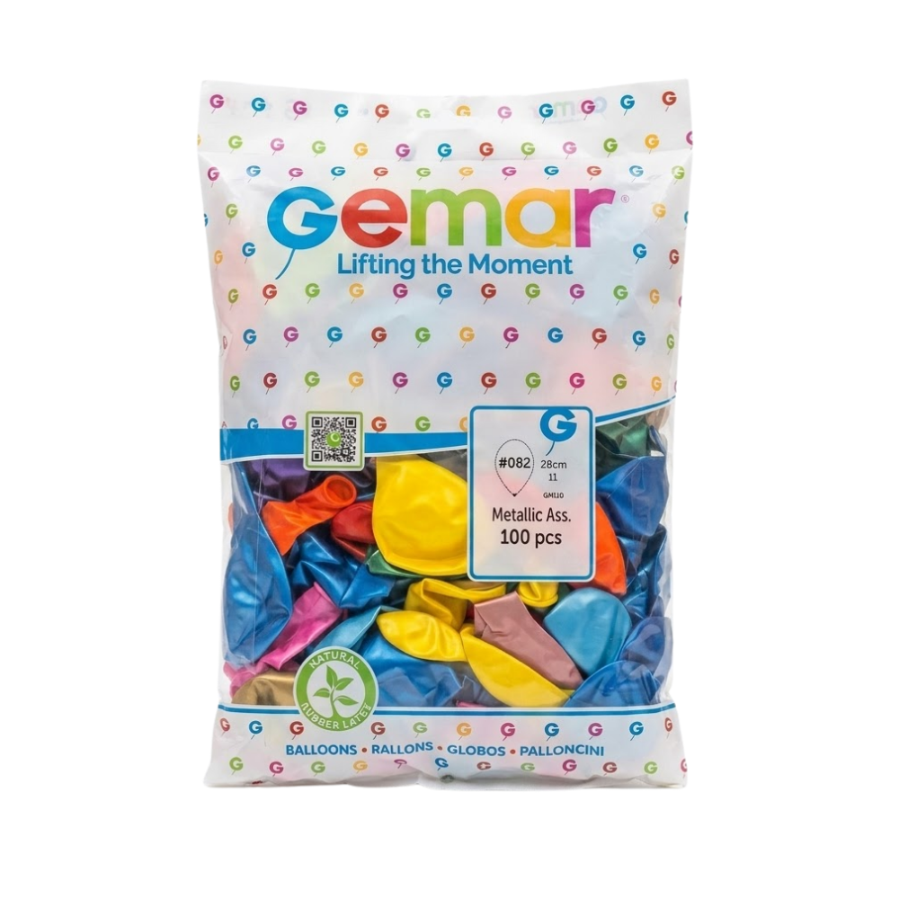 GEMAR METALİK KARIŞIK BALON 100 LÜ 082